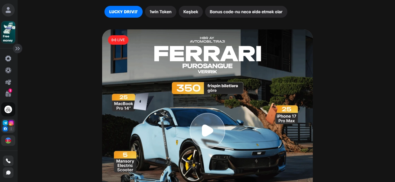 1Win-in bonus proqrami